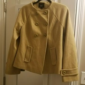 Mossimo green wool dress coat